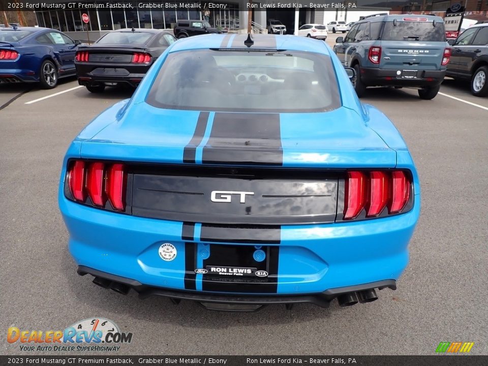 2023 Ford Mustang GT Premium Fastback Grabber Blue Metallic / Ebony Photo #7