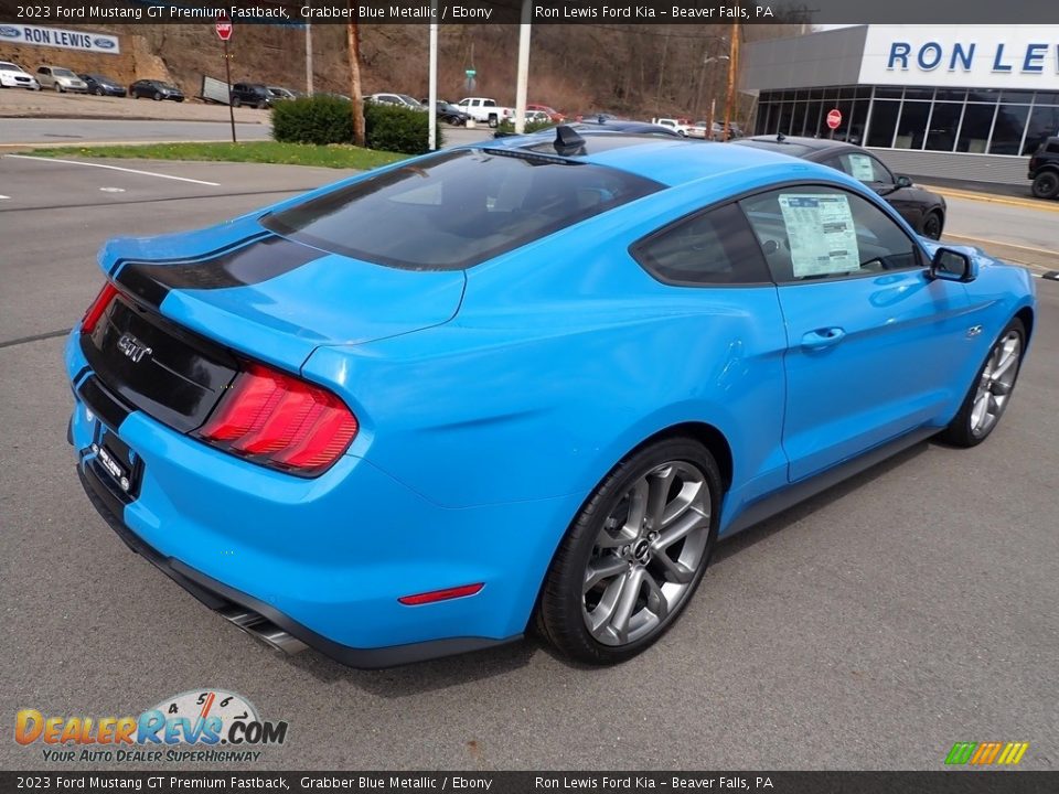 2023 Ford Mustang GT Premium Fastback Grabber Blue Metallic / Ebony Photo #8