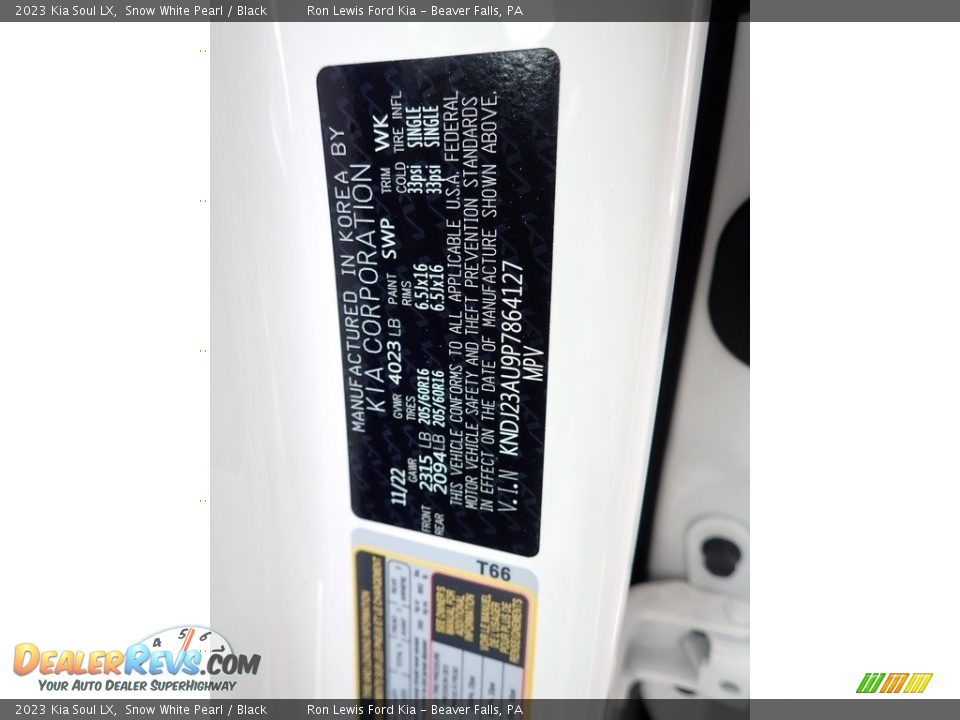 2023 Kia Soul LX Snow White Pearl / Black Photo #20