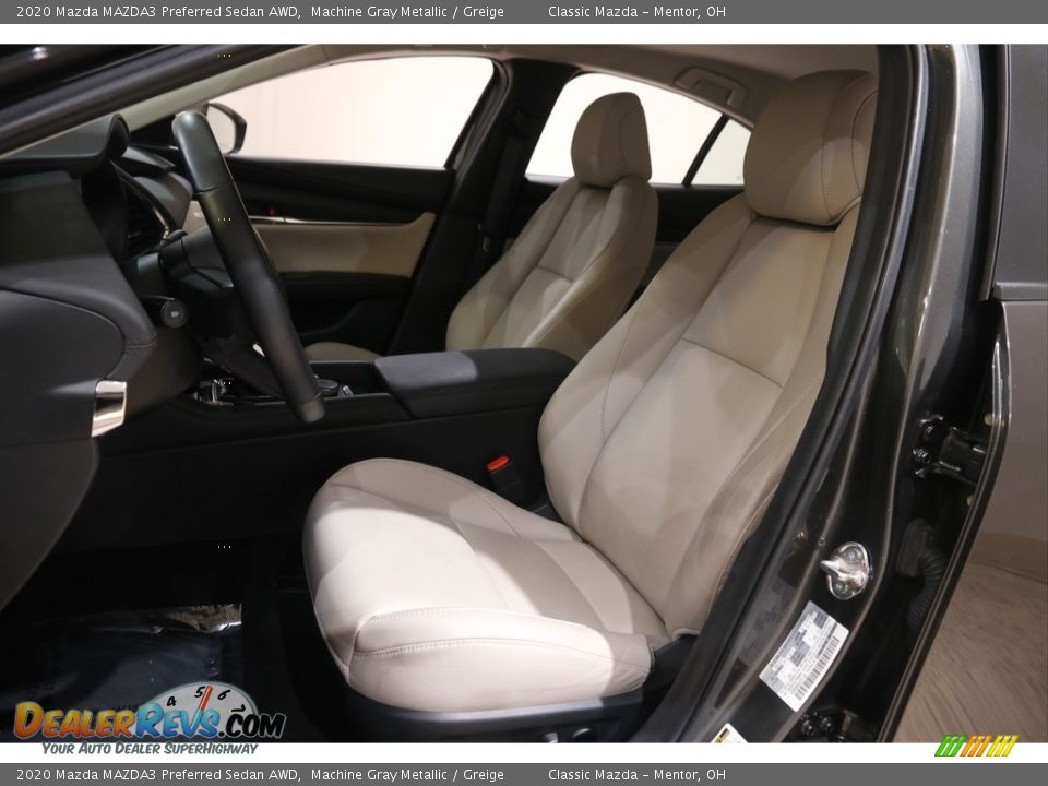 2020 Mazda MAZDA3 Preferred Sedan AWD Machine Gray Metallic / Greige Photo #5