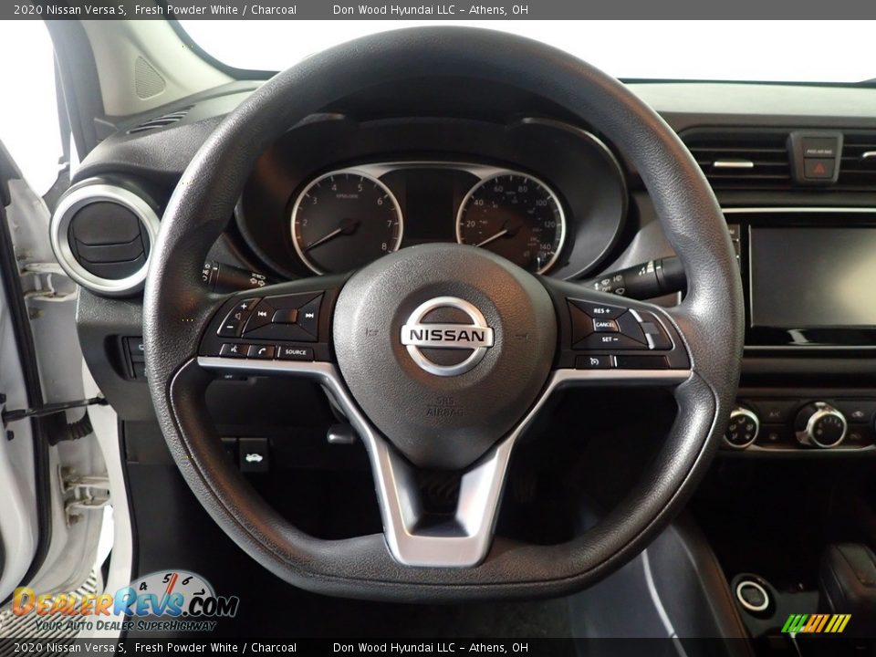2020 Nissan Versa S Fresh Powder White / Charcoal Photo #25