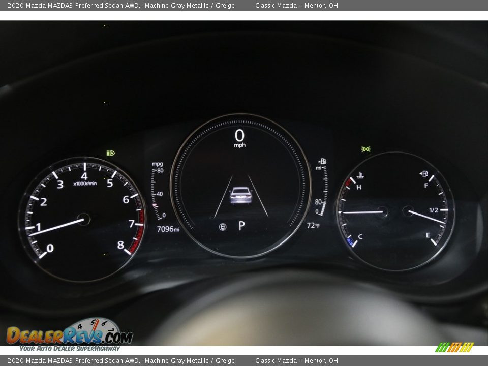 2020 Mazda MAZDA3 Preferred Sedan AWD Machine Gray Metallic / Greige Photo #8