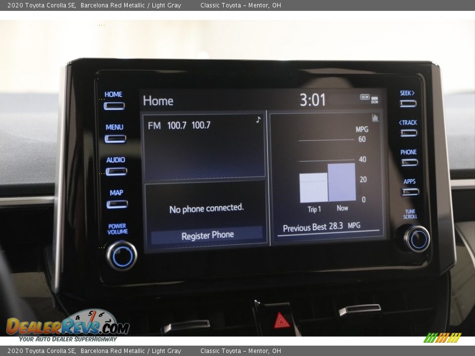 2020 Toyota Corolla SE Barcelona Red Metallic / Light Gray Photo #10