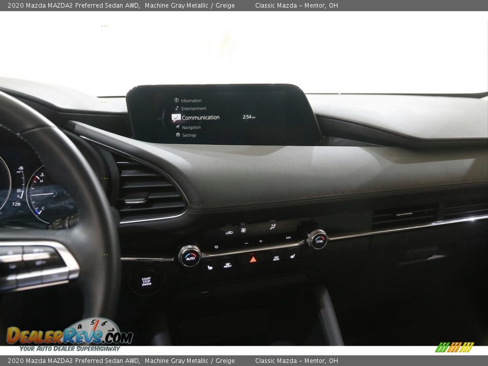 2020 Mazda MAZDA3 Preferred Sedan AWD Machine Gray Metallic / Greige Photo #9