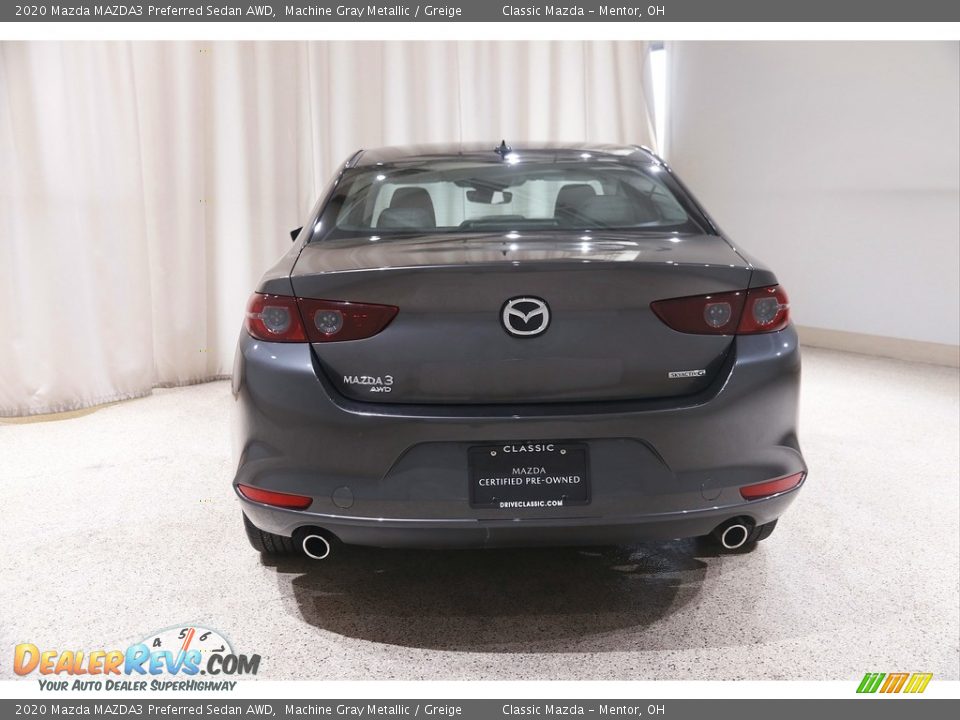 2020 Mazda MAZDA3 Preferred Sedan AWD Machine Gray Metallic / Greige Photo #18