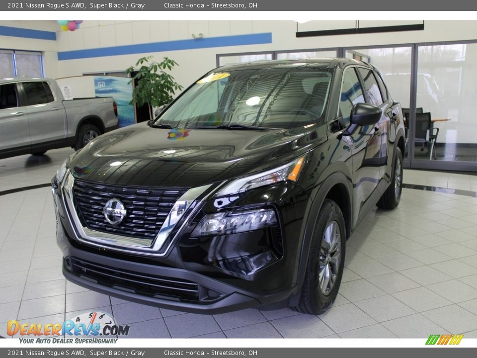 2021 Nissan Rogue S AWD Super Black / Gray Photo #1