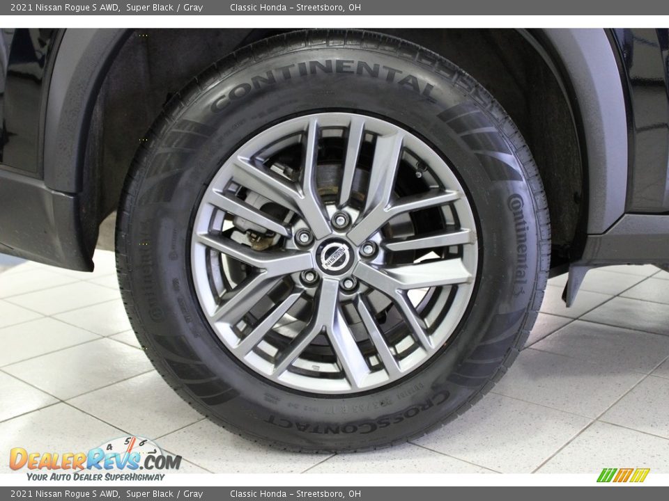 2021 Nissan Rogue S AWD Super Black / Gray Photo #7