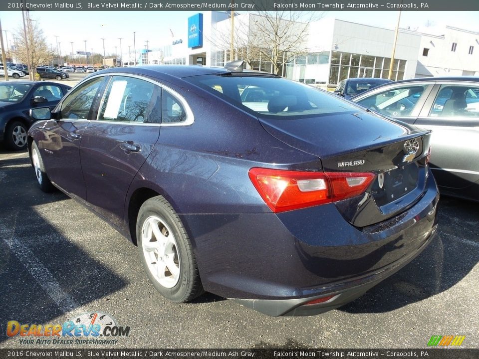 2016 Chevrolet Malibu LS Blue Velvet Metallic / Dark Atmosphere/Medium Ash Gray Photo #2