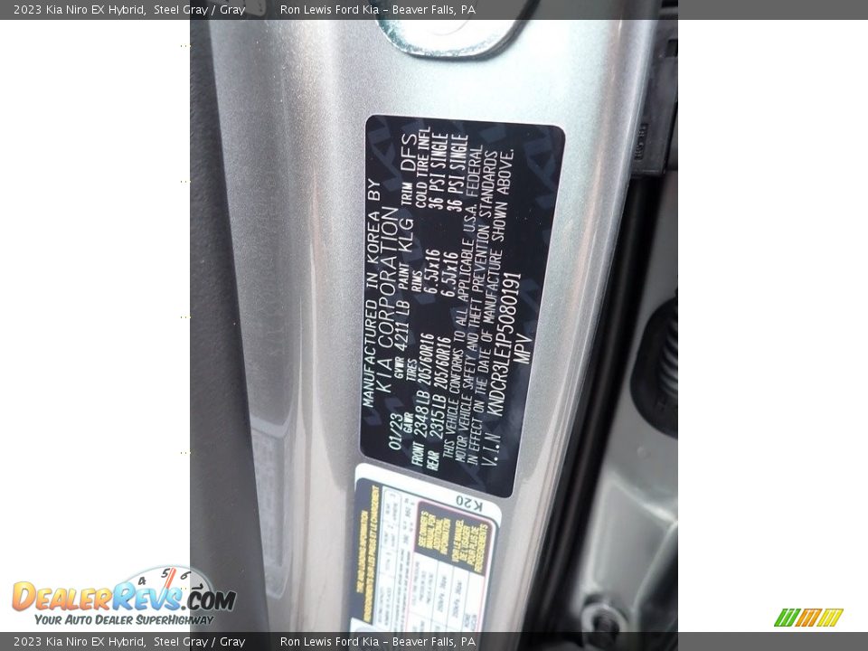 2023 Kia Niro EX Hybrid Steel Gray / Gray Photo #20