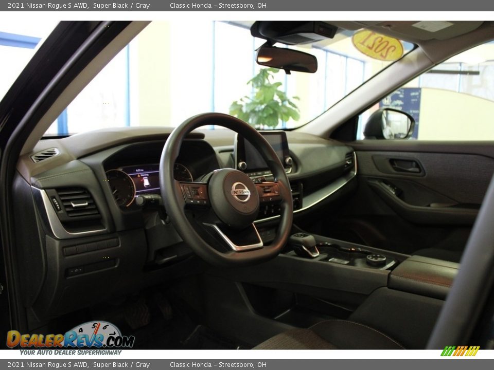 2021 Nissan Rogue S AWD Super Black / Gray Photo #16