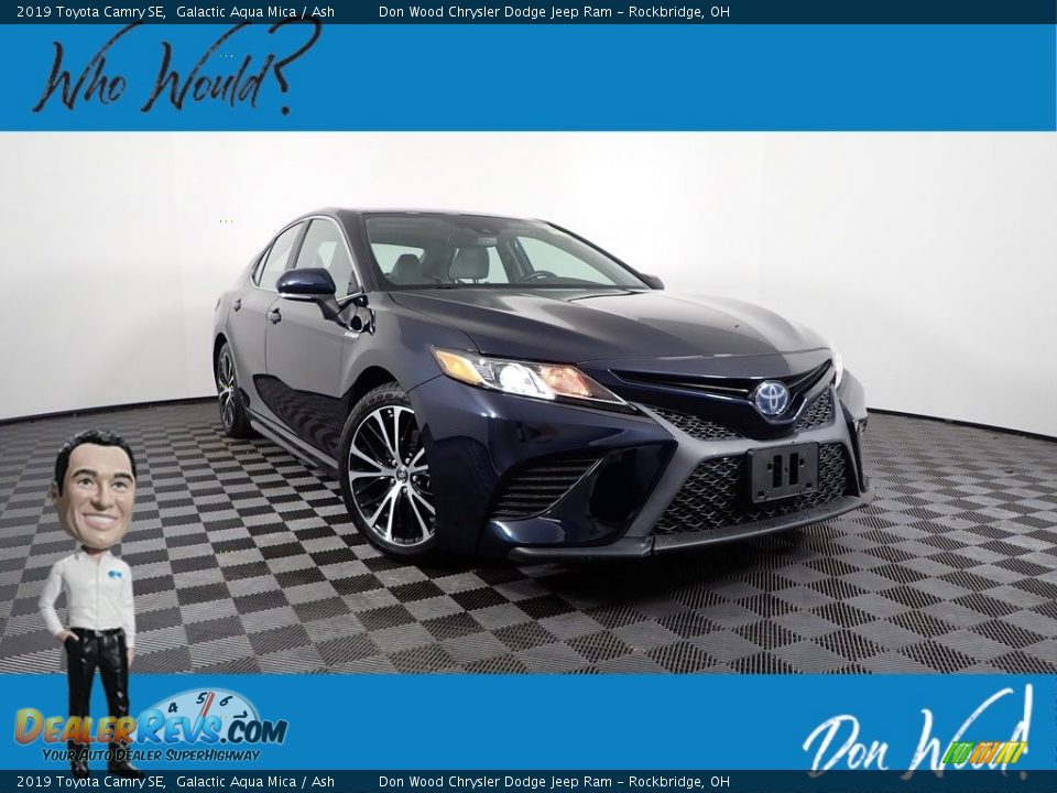 2019 Toyota Camry SE Galactic Aqua Mica / Ash Photo #1