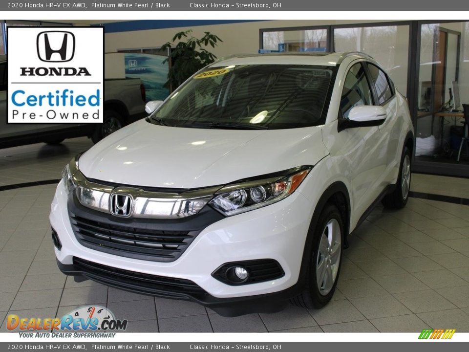 2020 Honda HR-V EX AWD Platinum White Pearl / Black Photo #1