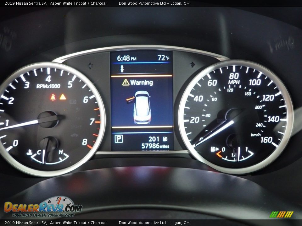 2019 Nissan Sentra SV Aspen White Tricoat / Charcoal Photo #17