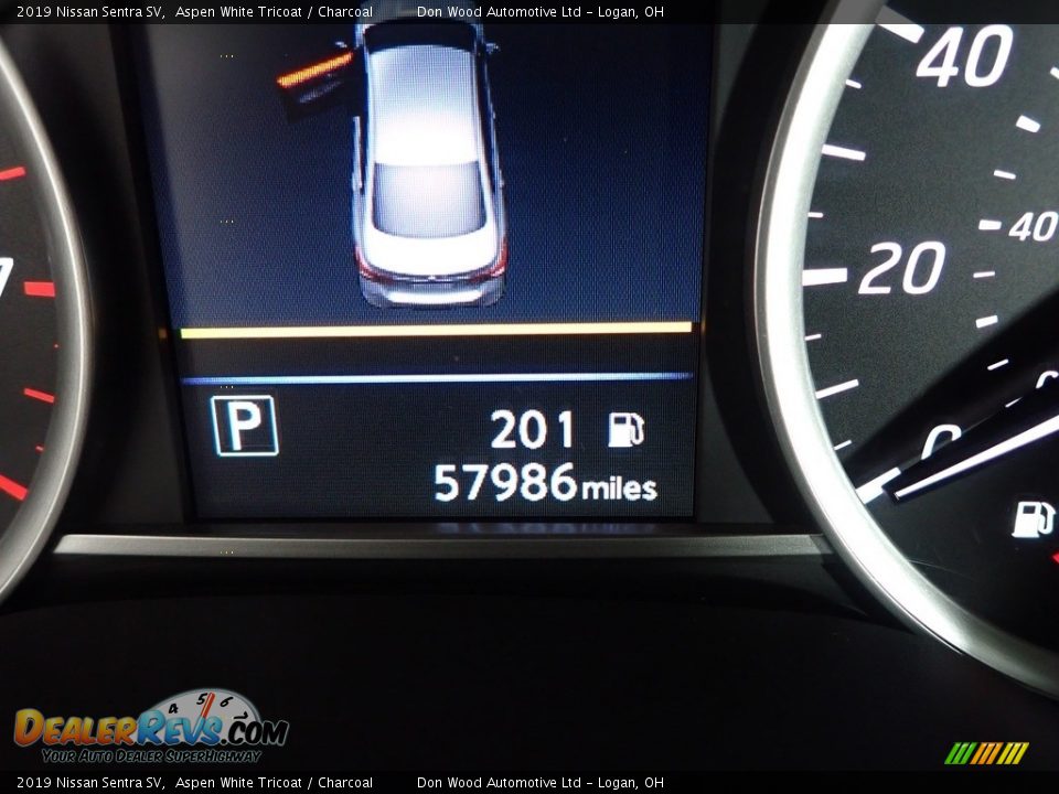2019 Nissan Sentra SV Aspen White Tricoat / Charcoal Photo #30
