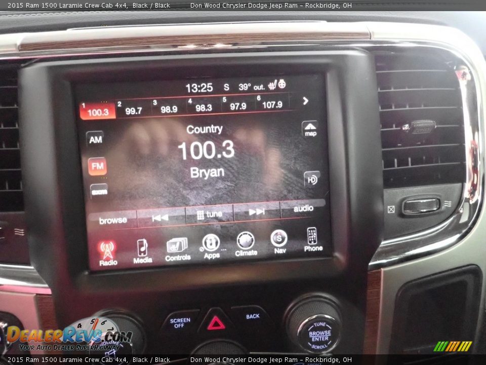 2015 Ram 1500 Laramie Crew Cab 4x4 Black / Black Photo #2