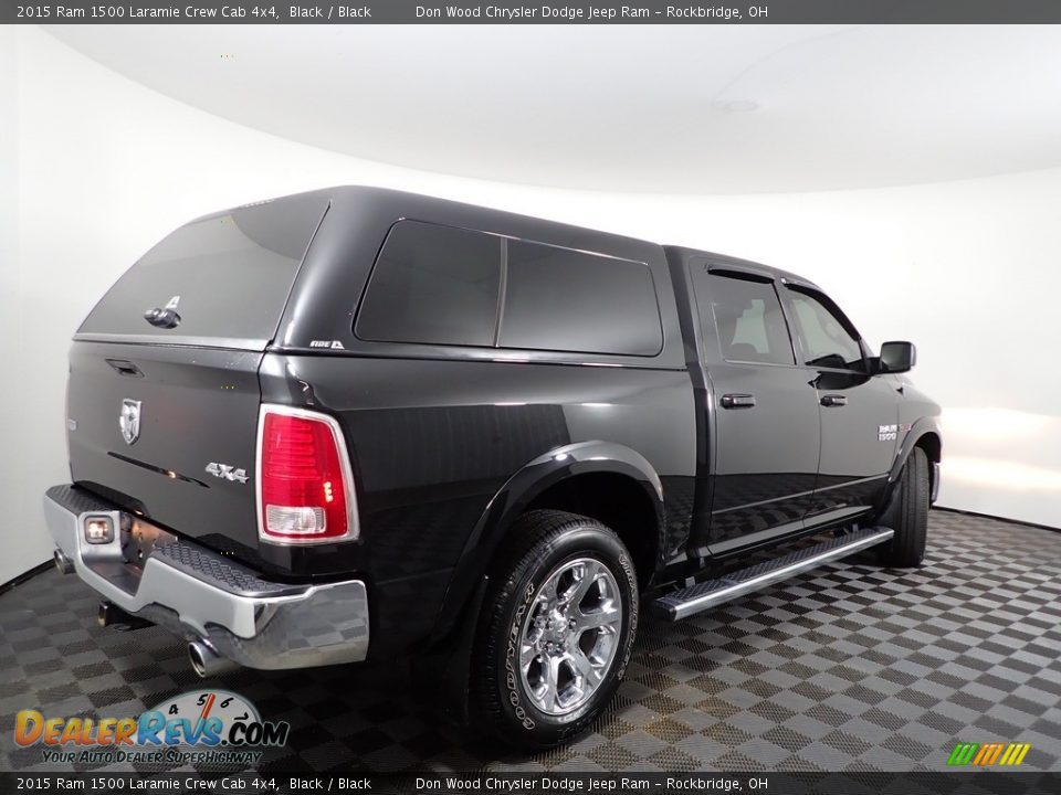 2015 Ram 1500 Laramie Crew Cab 4x4 Black / Black Photo #13
