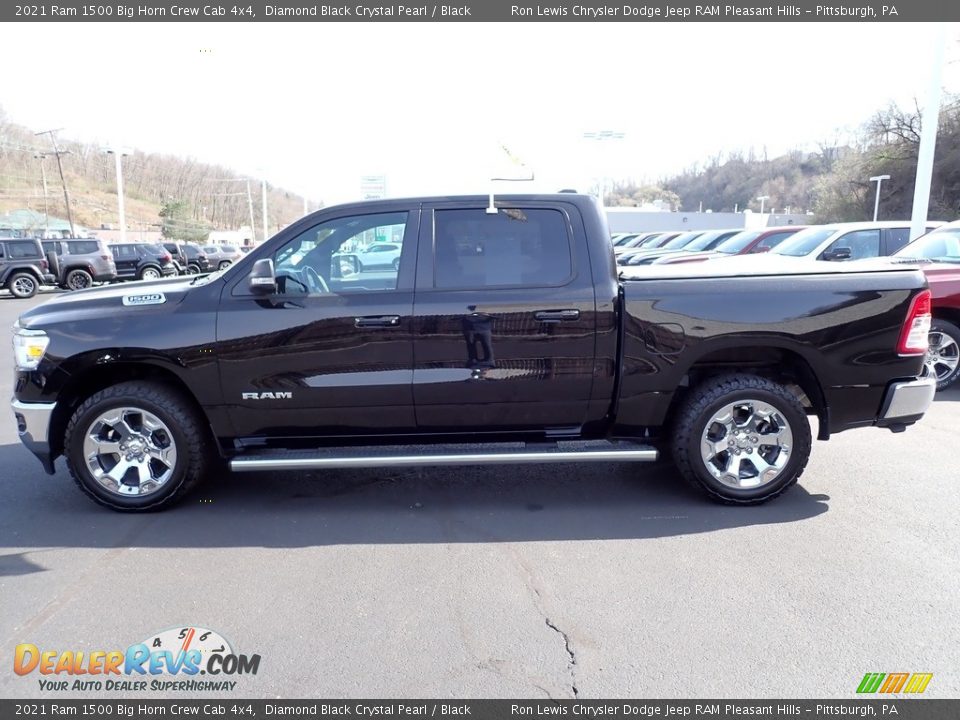 2021 Ram 1500 Big Horn Crew Cab 4x4 Diamond Black Crystal Pearl / Black Photo #2