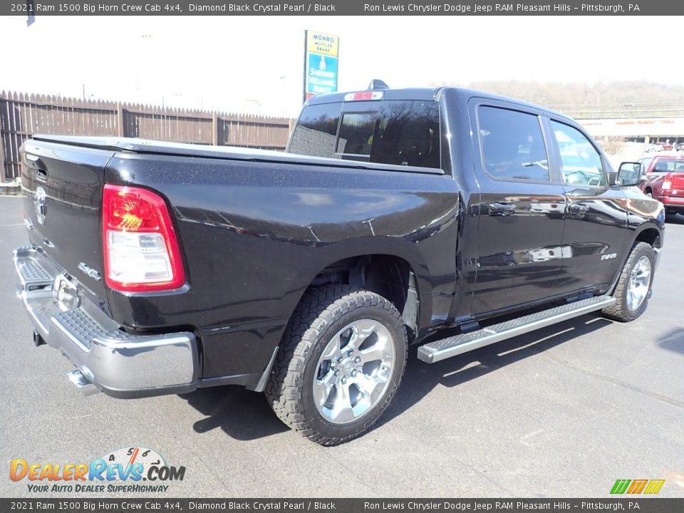 2021 Ram 1500 Big Horn Crew Cab 4x4 Diamond Black Crystal Pearl / Black Photo #6