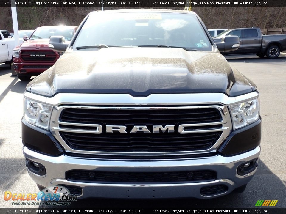 2021 Ram 1500 Big Horn Crew Cab 4x4 Diamond Black Crystal Pearl / Black Photo #9