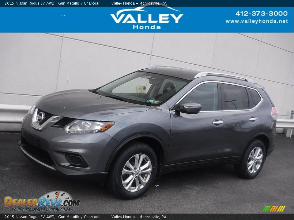 2015 Nissan Rogue SV AWD Gun Metallic / Charcoal Photo #1