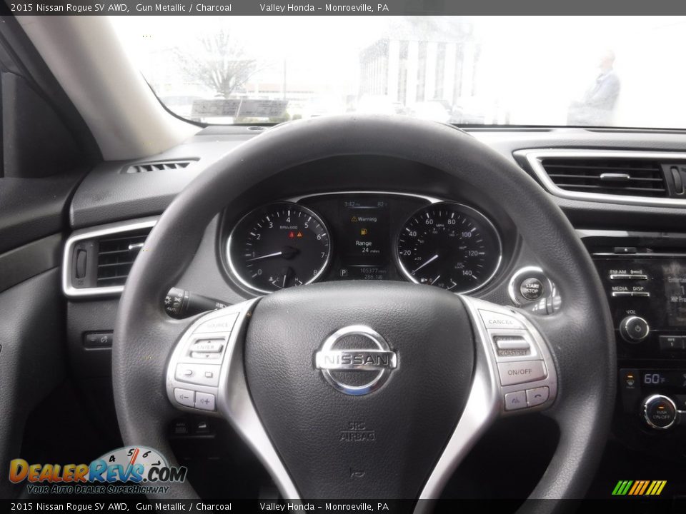 2015 Nissan Rogue SV AWD Steering Wheel Photo #15