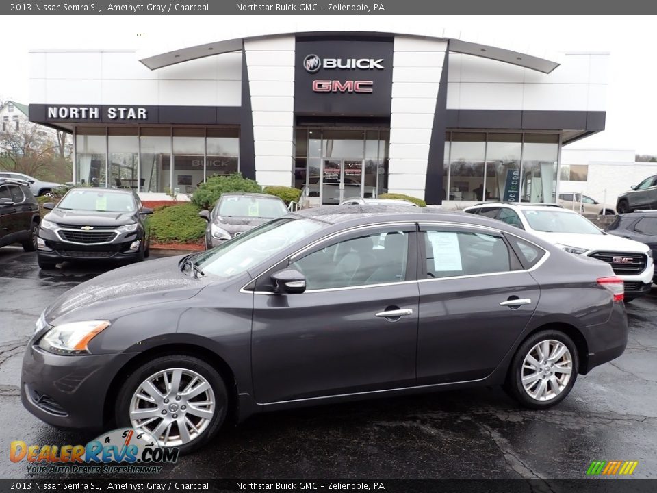 2013 Nissan Sentra SL Amethyst Gray / Charcoal Photo #1