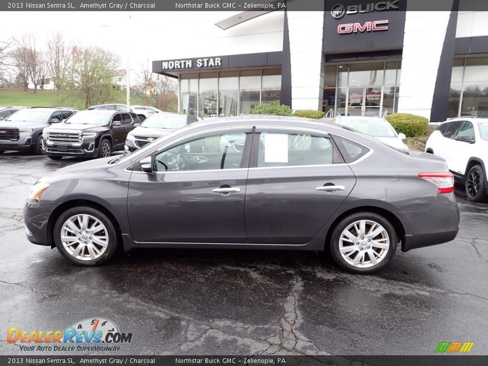 2013 Nissan Sentra SL Amethyst Gray / Charcoal Photo #2