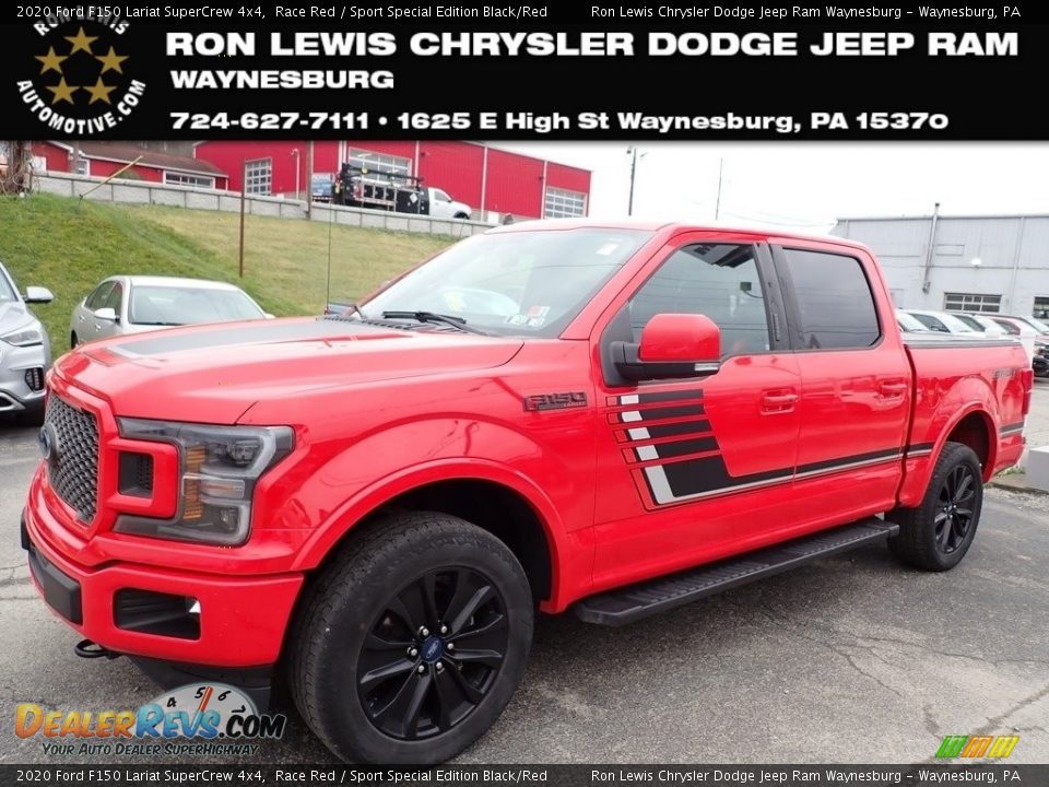 2020 Ford F150 Lariat SuperCrew 4x4 Race Red / Sport Special Edition Black/Red Photo #1