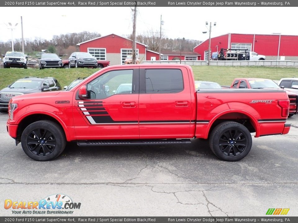 2020 Ford F150 Lariat SuperCrew 4x4 Race Red / Sport Special Edition Black/Red Photo #2