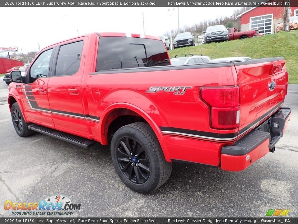 2020 Ford F150 Lariat SuperCrew 4x4 Race Red / Sport Special Edition Black/Red Photo #3