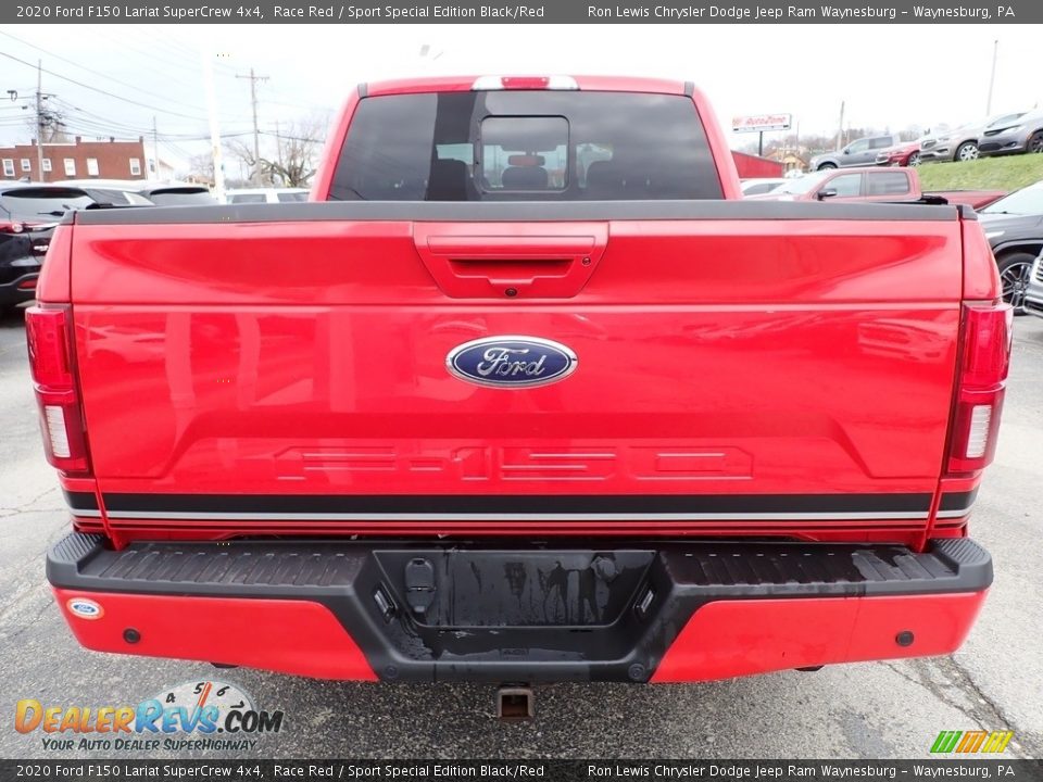 2020 Ford F150 Lariat SuperCrew 4x4 Race Red / Sport Special Edition Black/Red Photo #4