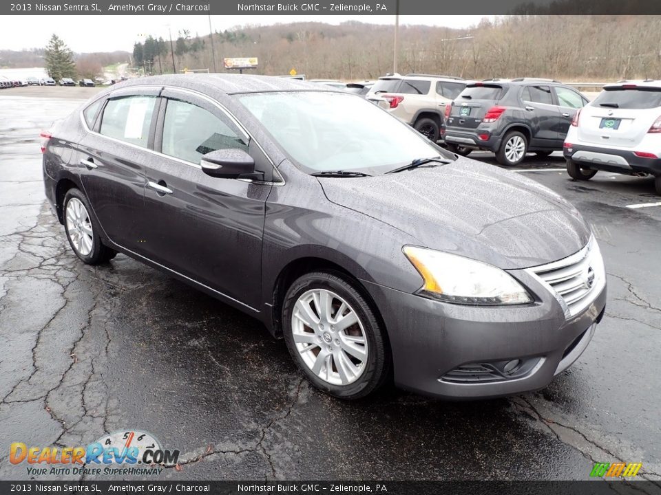 2013 Nissan Sentra SL Amethyst Gray / Charcoal Photo #9