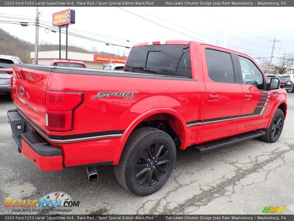 2020 Ford F150 Lariat SuperCrew 4x4 Race Red / Sport Special Edition Black/Red Photo #6