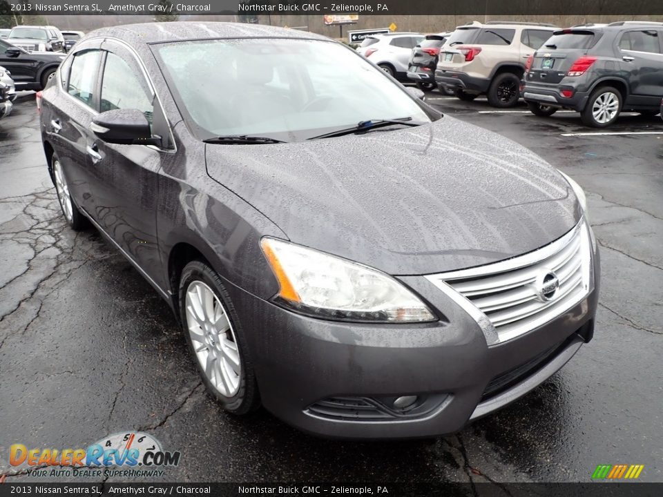 2013 Nissan Sentra SL Amethyst Gray / Charcoal Photo #10