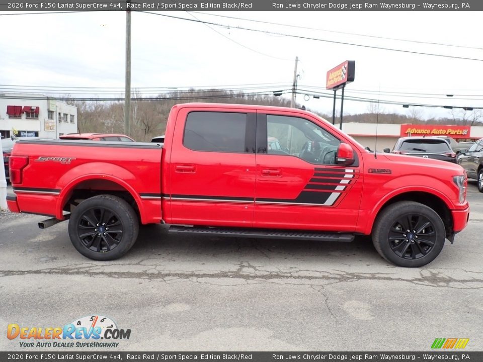 2020 Ford F150 Lariat SuperCrew 4x4 Race Red / Sport Special Edition Black/Red Photo #7
