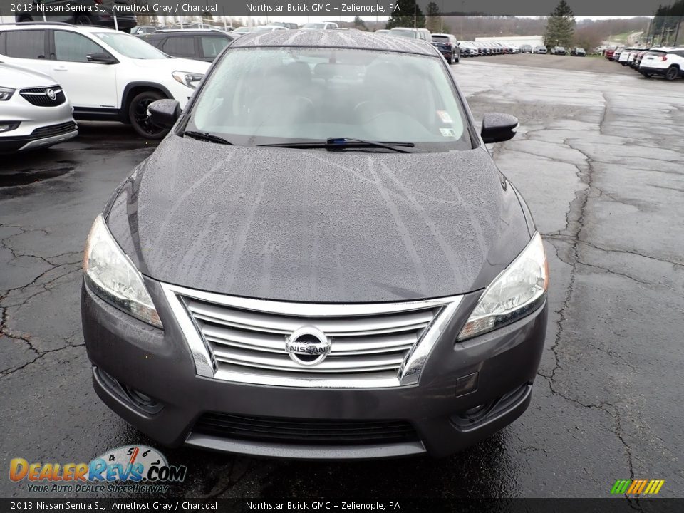 2013 Nissan Sentra SL Amethyst Gray / Charcoal Photo #11