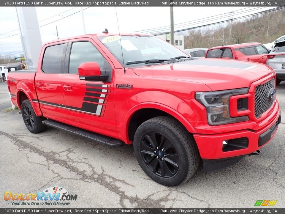 2020 Ford F150 Lariat SuperCrew 4x4 Race Red / Sport Special Edition Black/Red Photo #8