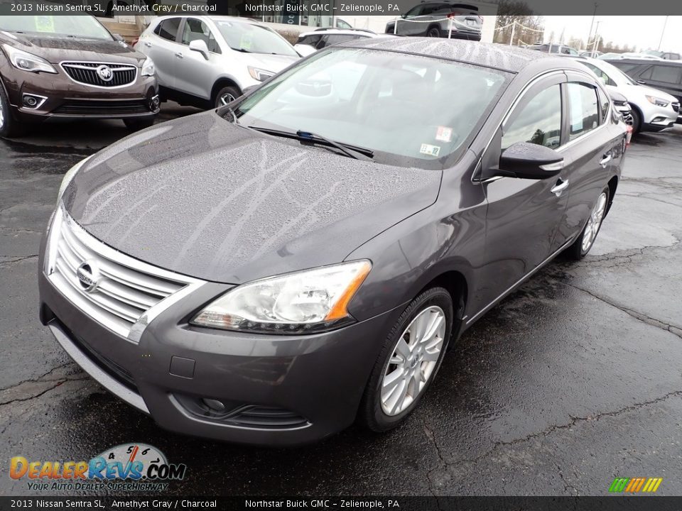 2013 Nissan Sentra SL Amethyst Gray / Charcoal Photo #12