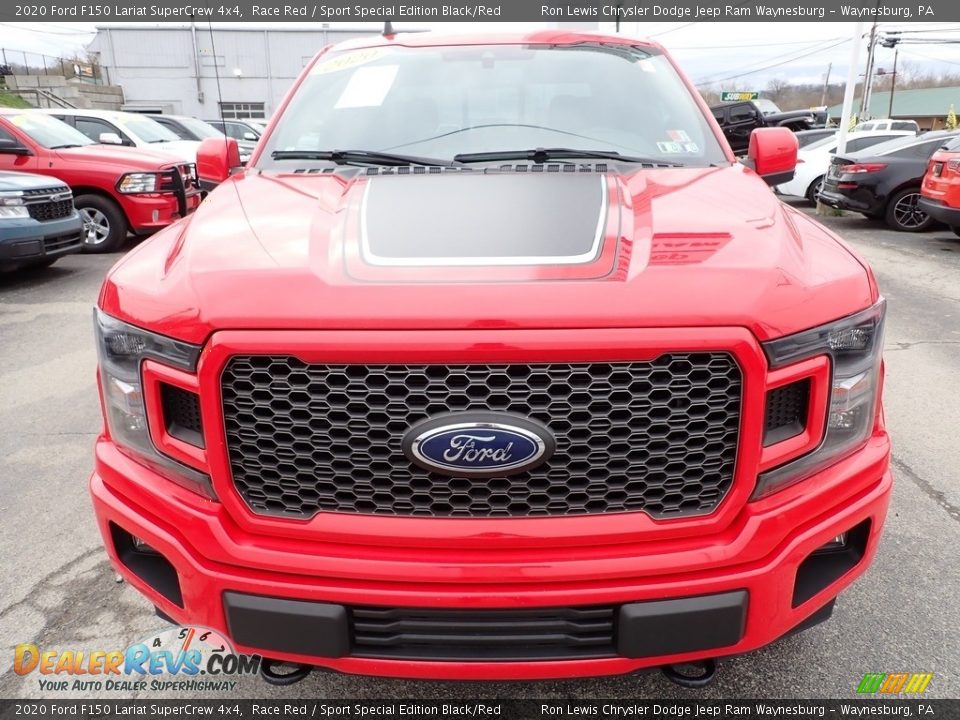2020 Ford F150 Lariat SuperCrew 4x4 Race Red / Sport Special Edition Black/Red Photo #9