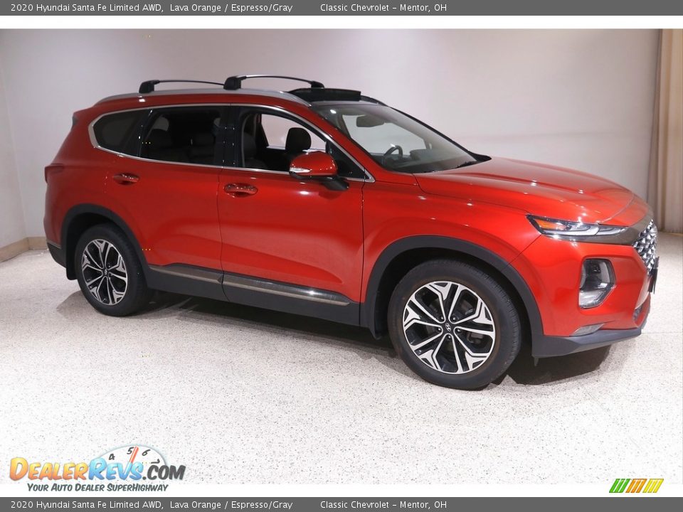 2020 Hyundai Santa Fe Limited AWD Lava Orange / Espresso/Gray Photo #1