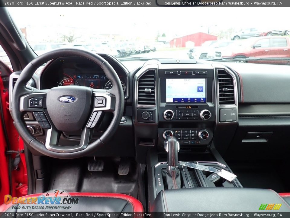 2020 Ford F150 Lariat SuperCrew 4x4 Race Red / Sport Special Edition Black/Red Photo #13
