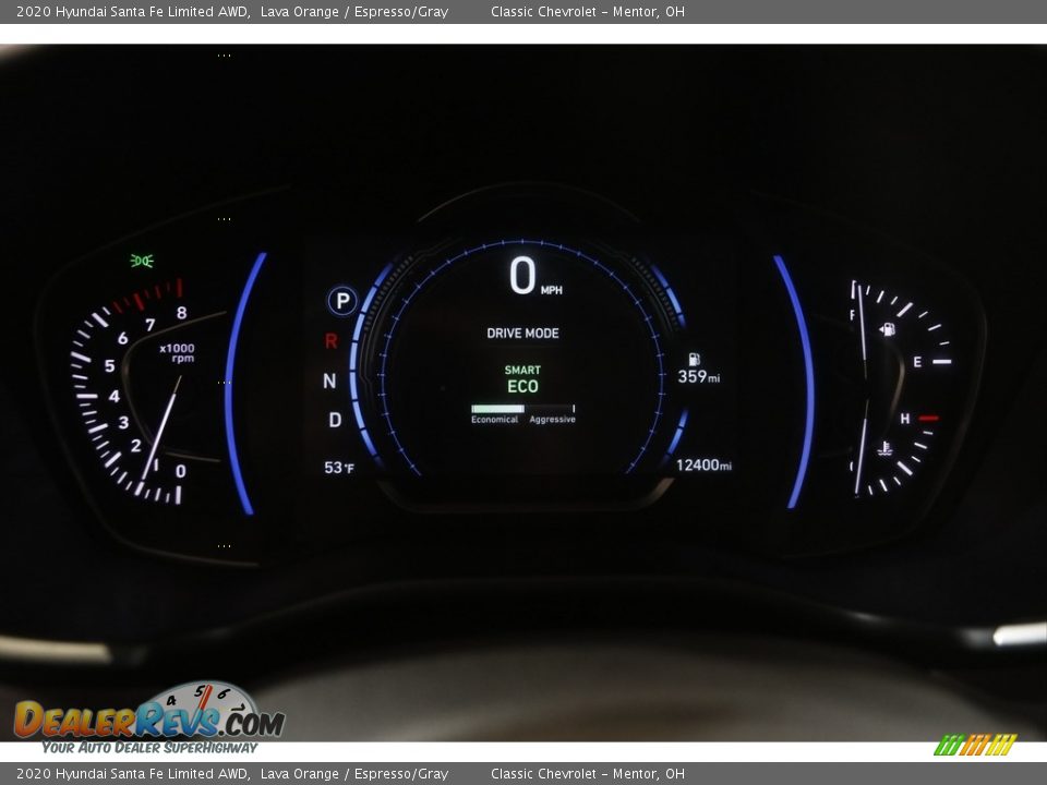 2020 Hyundai Santa Fe Limited AWD Lava Orange / Espresso/Gray Photo #8