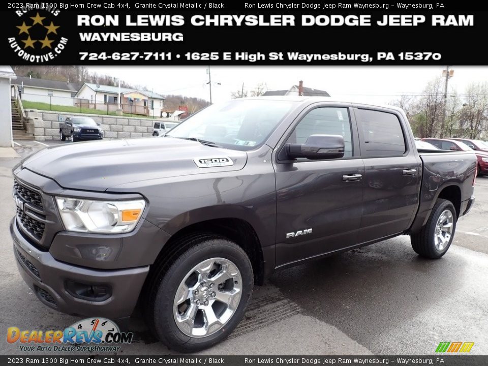 2023 Ram 1500 Big Horn Crew Cab 4x4 Granite Crystal Metallic / Black Photo #1