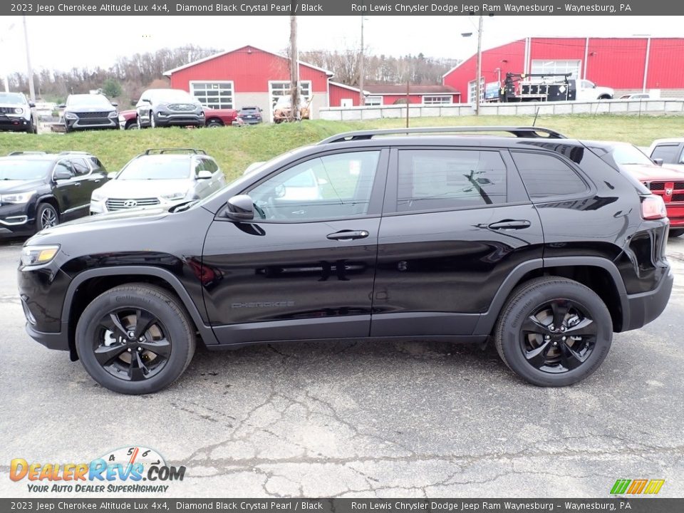 2023 Jeep Cherokee Altitude Lux 4x4 Diamond Black Crystal Pearl / Black Photo #2