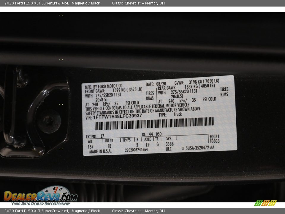 2020 Ford F150 XLT SuperCrew 4x4 Magnetic / Black Photo #23