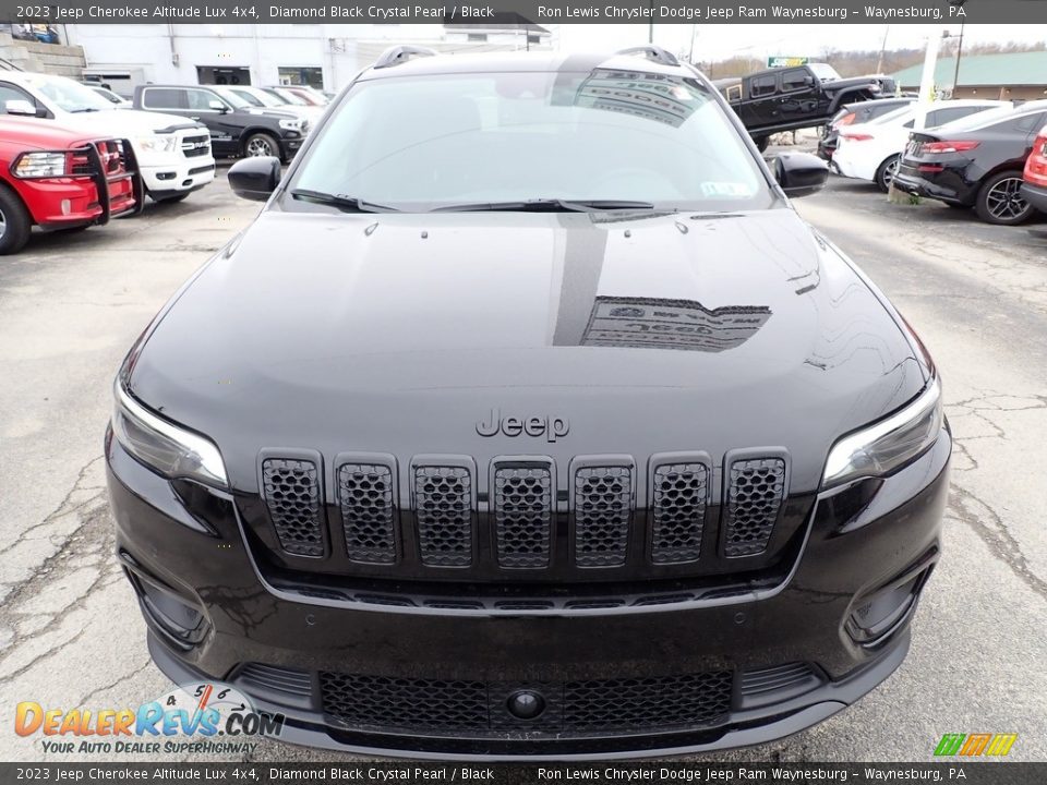 2023 Jeep Cherokee Altitude Lux 4x4 Diamond Black Crystal Pearl / Black Photo #9