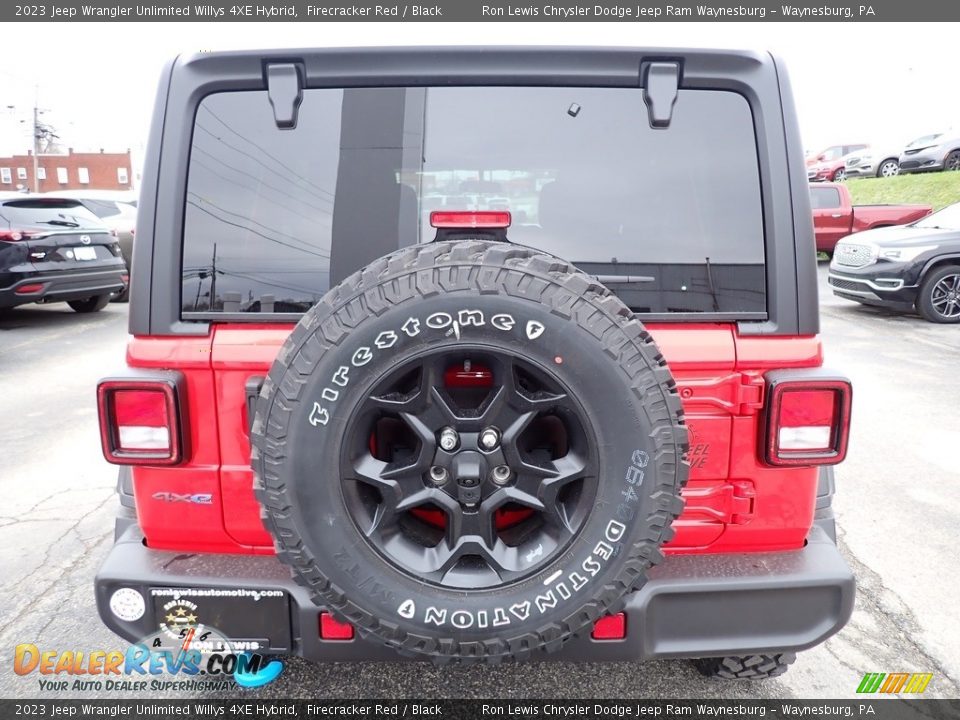 2023 Jeep Wrangler Unlimited Willys 4XE Hybrid Firecracker Red / Black Photo #4