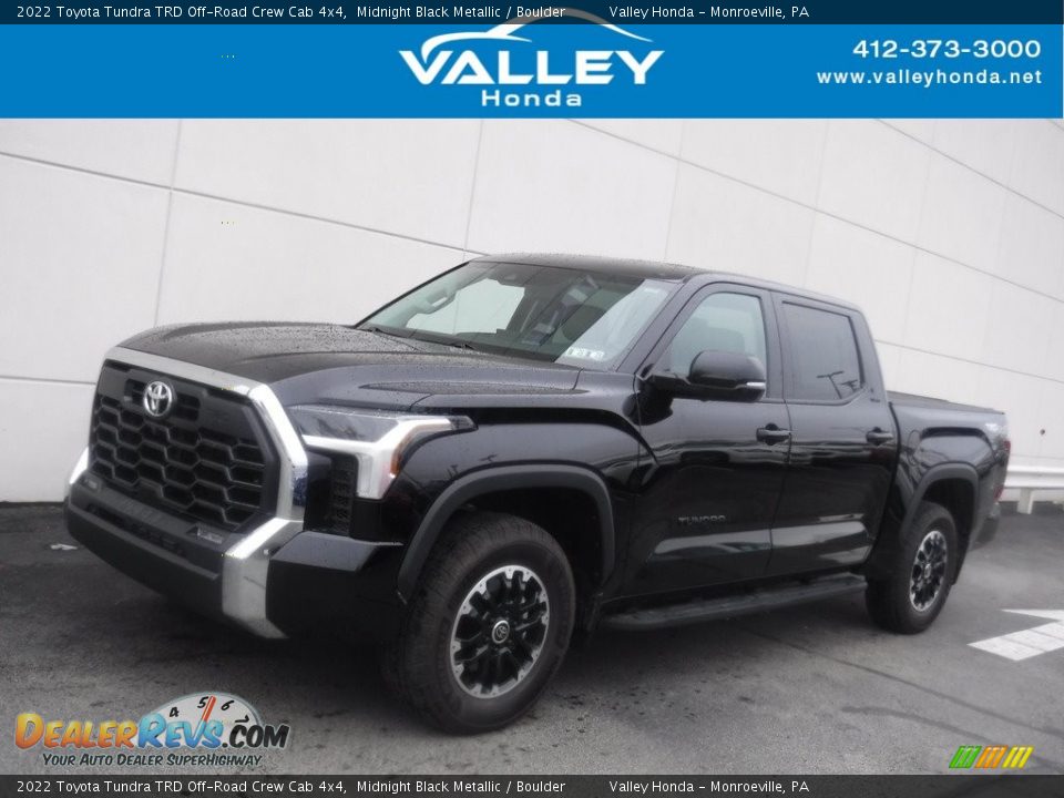 2022 Toyota Tundra TRD Off-Road Crew Cab 4x4 Midnight Black Metallic / Boulder Photo #1