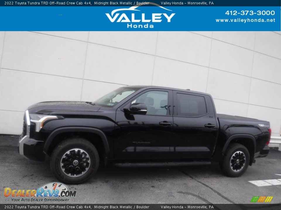 2022 Toyota Tundra TRD Off-Road Crew Cab 4x4 Midnight Black Metallic / Boulder Photo #2