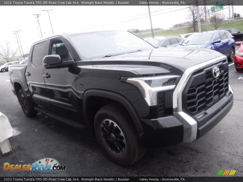 2022 Toyota Tundra TRD Off-Road Crew Cab 4x4 Midnight Black Metallic / Boulder Photo #8